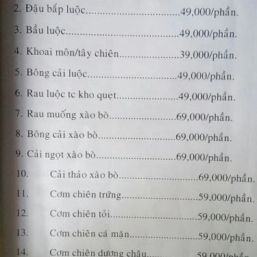 Thực đơn- Quán Ăn Hoa Ban Quán - Đặc Sản Heo Tộc
