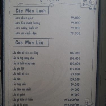 Thực đơn- Quán Ăn Hoa Ban Quán - Đặc Sản Heo Tộc