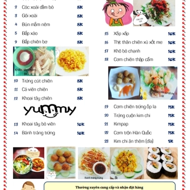 Thực đơn- Hội Quán Ăn Vặt Camay - Lê Văn Hưu