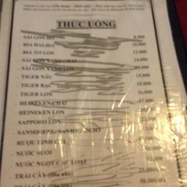 Thực đơn- Quán Ăn Hội Quán Cây Sung