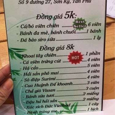 Thực đơn- Quán Ăn Hội Quán Refresh - F5
