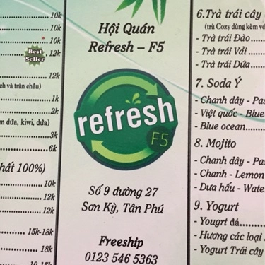 Tổng hợp- Quán Ăn Hội Quán Refresh - F5