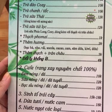 Thực đơn- Quán Ăn Hội Quán Refresh - F5
