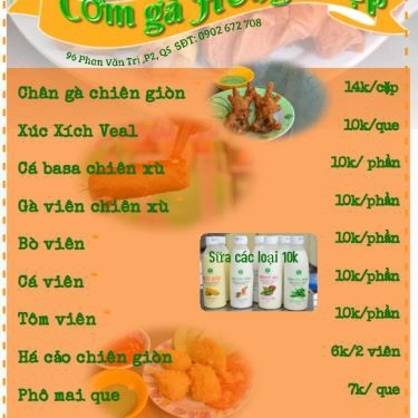 Thực đơn- Quán Ăn Hồng Điệp - Cơm Gà Chiên