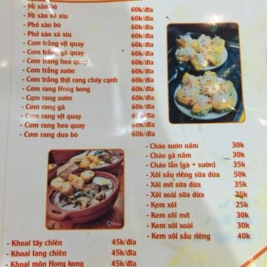 Thực đơn- Quán Ăn Hồng Kông Quán - Tô Hiến Thành
