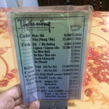 Thực đơn- Nhà Hàng Hồng Ký - Mì Chú Lương