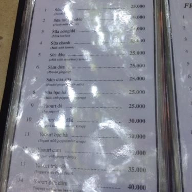 Thực đơn- Quán Ăn Hồng Phát Cafe - Không Gian Sân Vườn