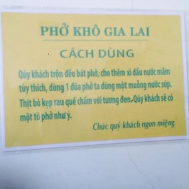 Thực đơn- Quán Ăn Hồng - Phở Khô Gia Lai