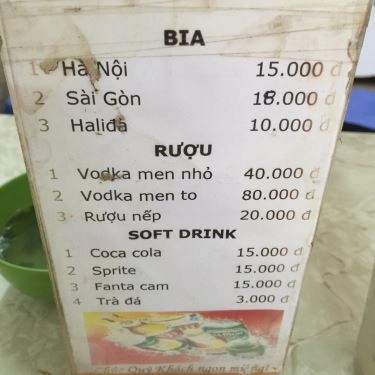 Thực đơn- Quán Ăn Hồng Quy - Chuyên Về Ngan