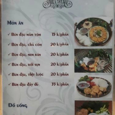 Thực đơn- Quán Ăn HT - Bún Đậu Mẹt