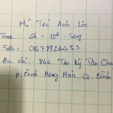 Tổng hợp- Quán Ăn Hủ Tiếu Anh Lộc