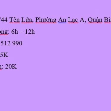 Tổng hợp- Quán Ăn Hủ Tiếu - Hẻm 84 Tên Lửa