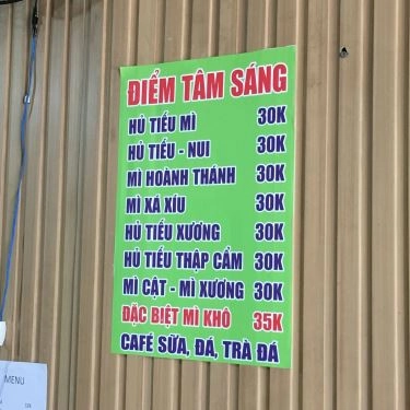 Thực đơn- Quán Ăn Hủ Tiếu, Mì & Điểm Tâm Sáng