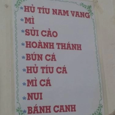 Thực đơn- Quán Ăn Hủ Tiếu Nam Vang - Nguyễn Thị Minh Khai