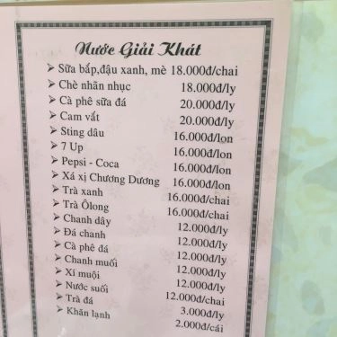 Thực đơn- Quán Ăn Hủ Tíu Nam Vang Quỳnh Anh - Lê Văn Sỹ