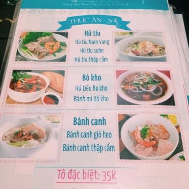 Thực đơn- Quán Ăn Hủ Tíu Và Trà Sữa Bon Bon