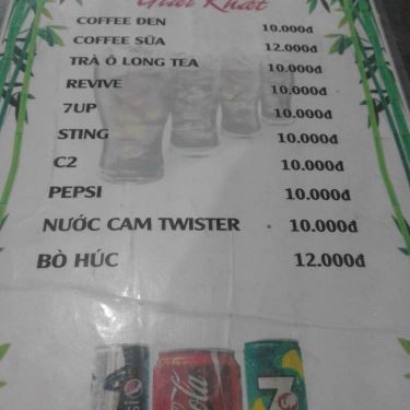 Thực đơn- Quán Ăn Huế - Chả Lụi Lagi, Bánh Canh & Bún Thịt Nướng