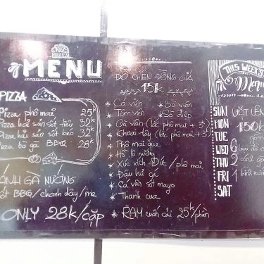 Thực đơn- Quán Ăn Hulkizza - Pizza & Bánh Mì In Town - Ngô Văn Sở