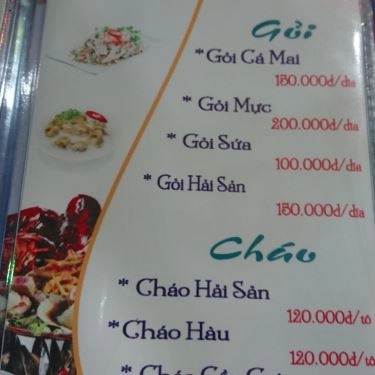 Thực đơn- Quán Ăn Hùng Hiệp - Hải Sản Tươi Sống