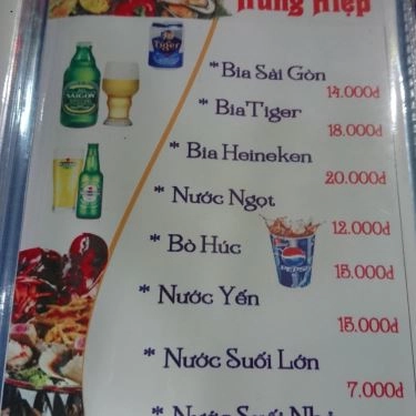 Thực đơn- Quán Ăn Hùng Hiệp - Hải Sản Tươi Sống