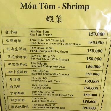 Thực đơn- Quán Ăn Hưng Ký Mì Gia - Trần Hưng Đạo