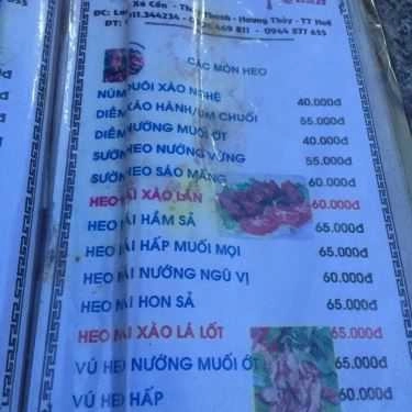 Thực đơn- Quán Ăn Hương Đồng Quán - Các Món Gà