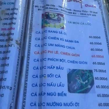 Thực đơn- Quán Ăn Hương Đồng Quán - Các Món Gà