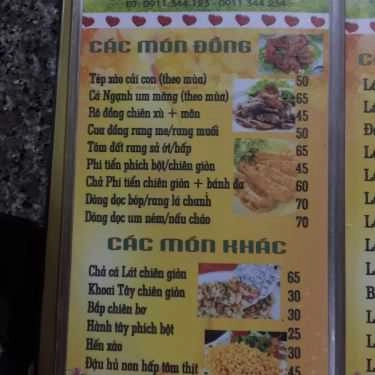 Thực đơn- Quán Ăn Hương Đồng Quán - Các Món Gà
