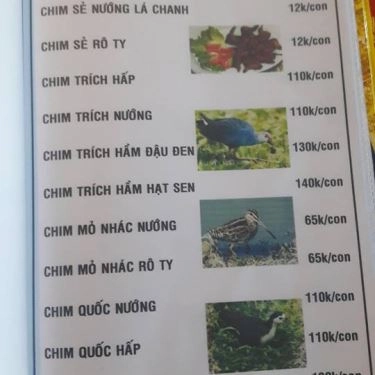 Thực đơn- Quán Ăn Hương Đồng Quán - Nhậu Bình Dân