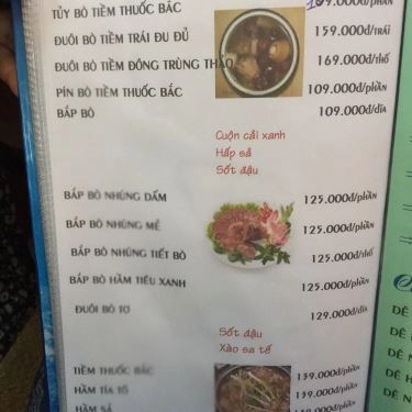Thực đơn- Quán Ăn Hương Đồng Quê