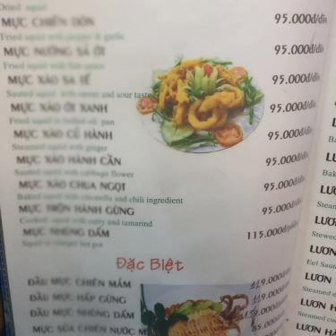 Thực đơn- Quán Ăn Hương Đồng Quê