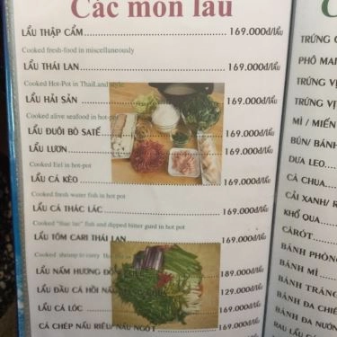 Thực đơn- Quán Ăn Hương Đồng Quê