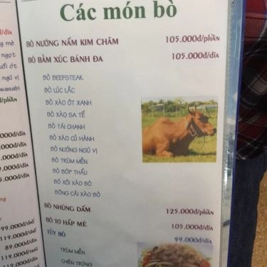 Thực đơn- Quán Ăn Hương Đồng Quê