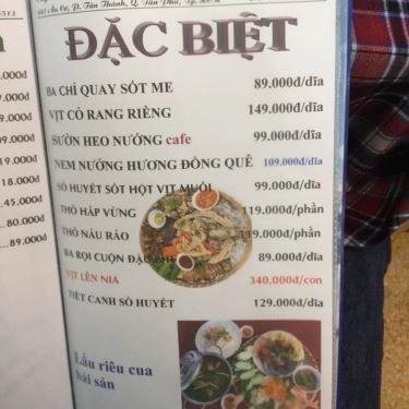 Thực đơn- Quán Ăn Hương Đồng Quê