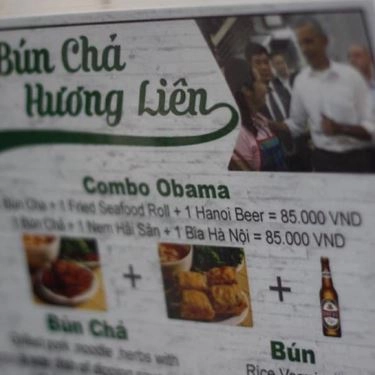 Thực đơn- Quán Ăn Hương Liên - Bún Chả & Nem Cua Bể - Bún Chả Obama