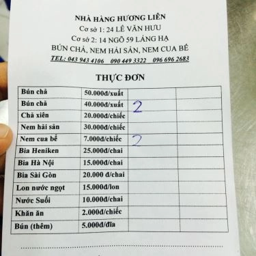 Tổng hợp- Quán Ăn Hương Liên - Bún Chả & Nem Cua Bể - Bún Chả Obama