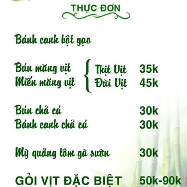 Thực đơn- Quán Ăn Hương Miền Trung - Đặc Sản Miền Trung