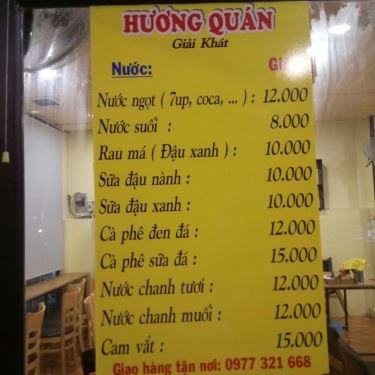 Thực đơn- Quán Ăn Hương Quán - Hủ Tiếu Nam Vang & Bún Mọc