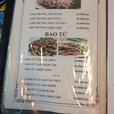 Thực đơn- Quán Ăn Hương Quê - Hội Quán Gà Lai VN