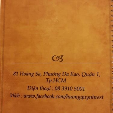 Thực đơn- Nhà Hàng Hương Quỳnh - Món Ăn Gia Đình