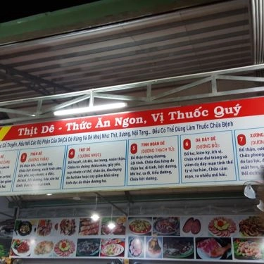 Thực đơn- Quán Ăn Hương Sơn Quán - Đặc Sản Dê - Trần Não