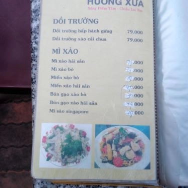 Thực đơn- Hương Xưa - Quán Ăn Gia Đình