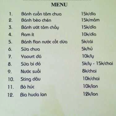 Tổng hợp- Quán Ăn Huyền - Bánh Cuốn Tôm Chua