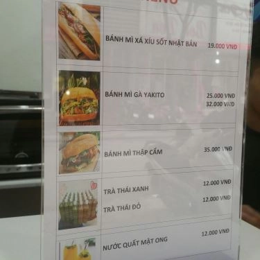 Thực đơn- Quán Ăn iBread - Bánh Mì Sốt Nhật Bản