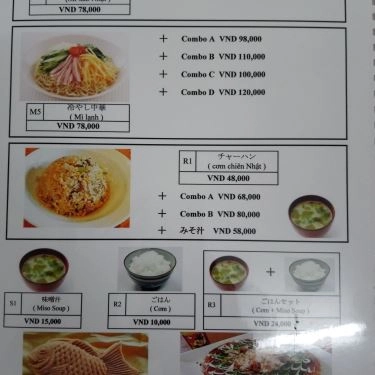 Thực đơn- Quán Ăn Izumo - Mì Nhật & Cafe