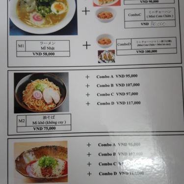 Thực đơn- Quán Ăn Izumo - Mì Nhật & Cafe