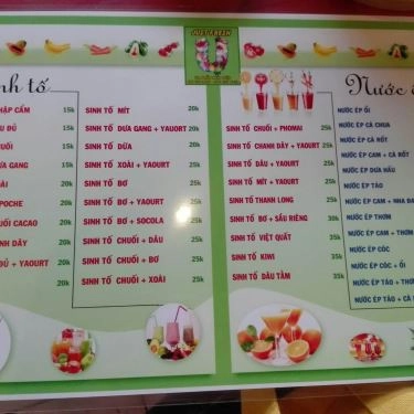 Thực đơn- Quán Ăn Just Fresh - Ăn Vặt & Sinh Tố