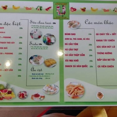 Thực đơn- Quán Ăn Just Fresh - Ăn Vặt & Sinh Tố