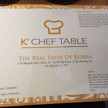 Tổng hợp- Nhà Hàng K-Chef Table - Korean Restaurant