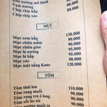Thực đơn- Nhà Hàng Kano Beer Street